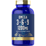 Carlyle Omega 3 6 9 1200mg 180 softgels front view bottle for premium daily heart health support.