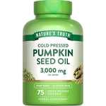 Nature's Truth Pumpkin Seed Oil 3000mg front bottle view