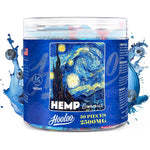 Hooloo Hemp Gummies Extra Strength Blueberry Grape 50 Count front bottle view