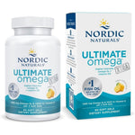 Nordic Naturals Ultimate Omega Xtra 60 Softgels front bottle view showing high potency fish oil supplement details.