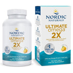 Nordic Naturals Ultimate Omega 2X front label view of the high potency premium omega 3 bottle