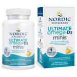 Nordic Naturals Ultimate Omega Mini D3 front bottle view authentic omega 3 supplement