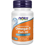 NOW Foods Molecularly Distilled Omega 3 1000 mg front view bottle for cardiovascular support.