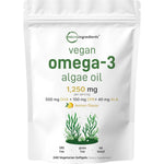Micro Ingredients Vegan Omega 3 Algae Oil pouch front view showing product labels