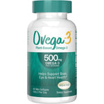 Ovega 3 Plant Based Omega 3 Algal Oil 60 capsules front bottle view