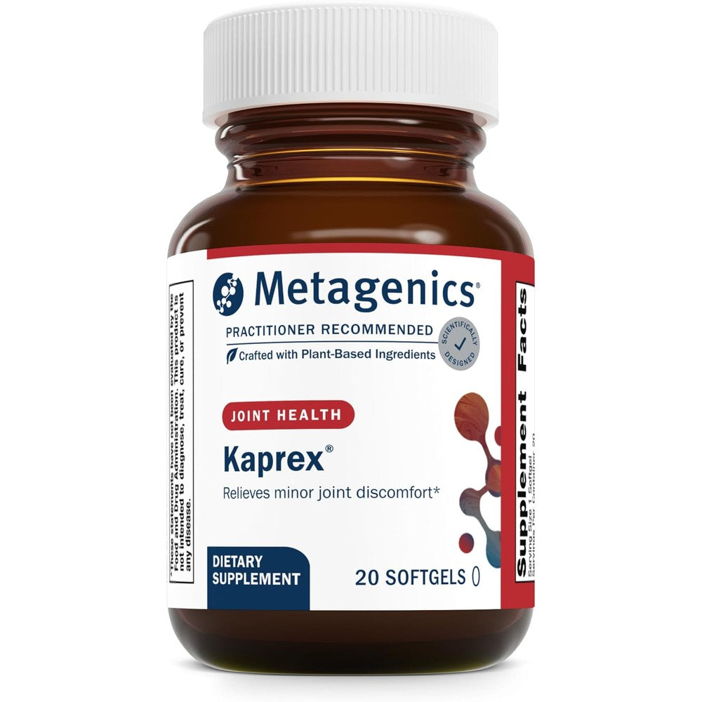 Metagenics Kaprex plant based joint support supplement front bottle view