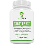 VitaMonk CortiTrax Cortisol Support Capsules front view for stress relief