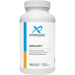 Xymogen Adrenaliv 120 capsules front view showing original packaging for stress relief