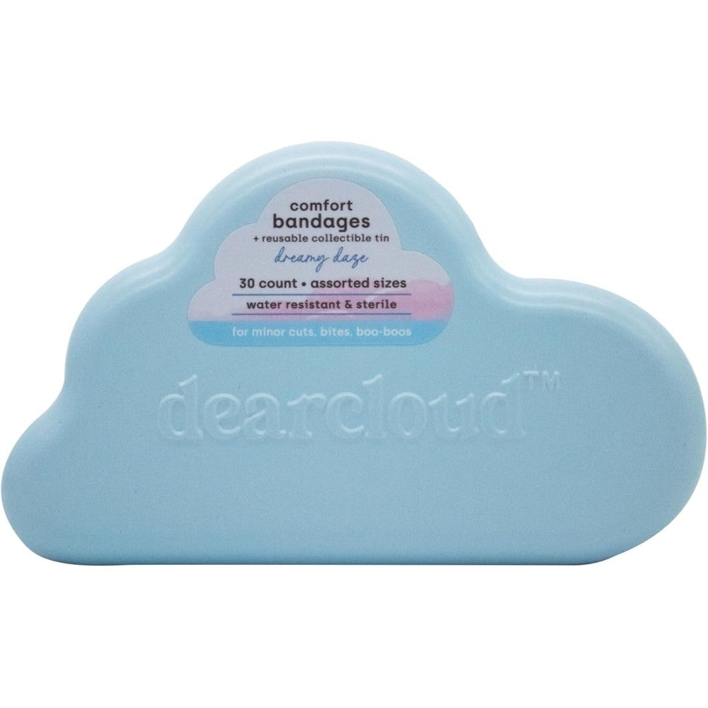 dearcloud Dreamy Daze waterproof adhesive bandage pack in a colorful reusable tin