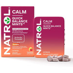 Natrol Quick Balance Calm Mints with Zembrin front view stress relief supplement