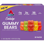 Atkins Endulge Gummy Bears 6 count box front view keto snack