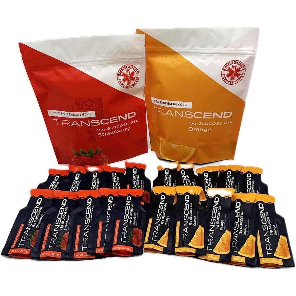 Transcend 15g Glucose Gel 20 pack box front view for diabetes support