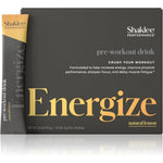 Shaklee Performance pre workout Energy Drink Lemon flavor front view packaging.