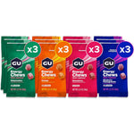 GU Energy Chews Variety Pack 12 Bags front view for endurance athletes.