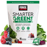 Force Factor Smarter Greens Superfood Chews front packaging view for gut health.
