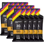 Precision Hydration PF30 Caffeine Energy Gel front view showing 30g carbohydrate label.