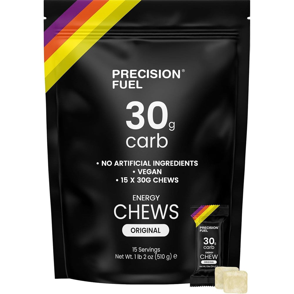 Precision Hydration PF30 Energy Chews Original pouch front view for endurance fueling.