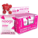 Noogs Sour Energy Chews Electric Watermelon 12 Pack box front view for endurance athletes.