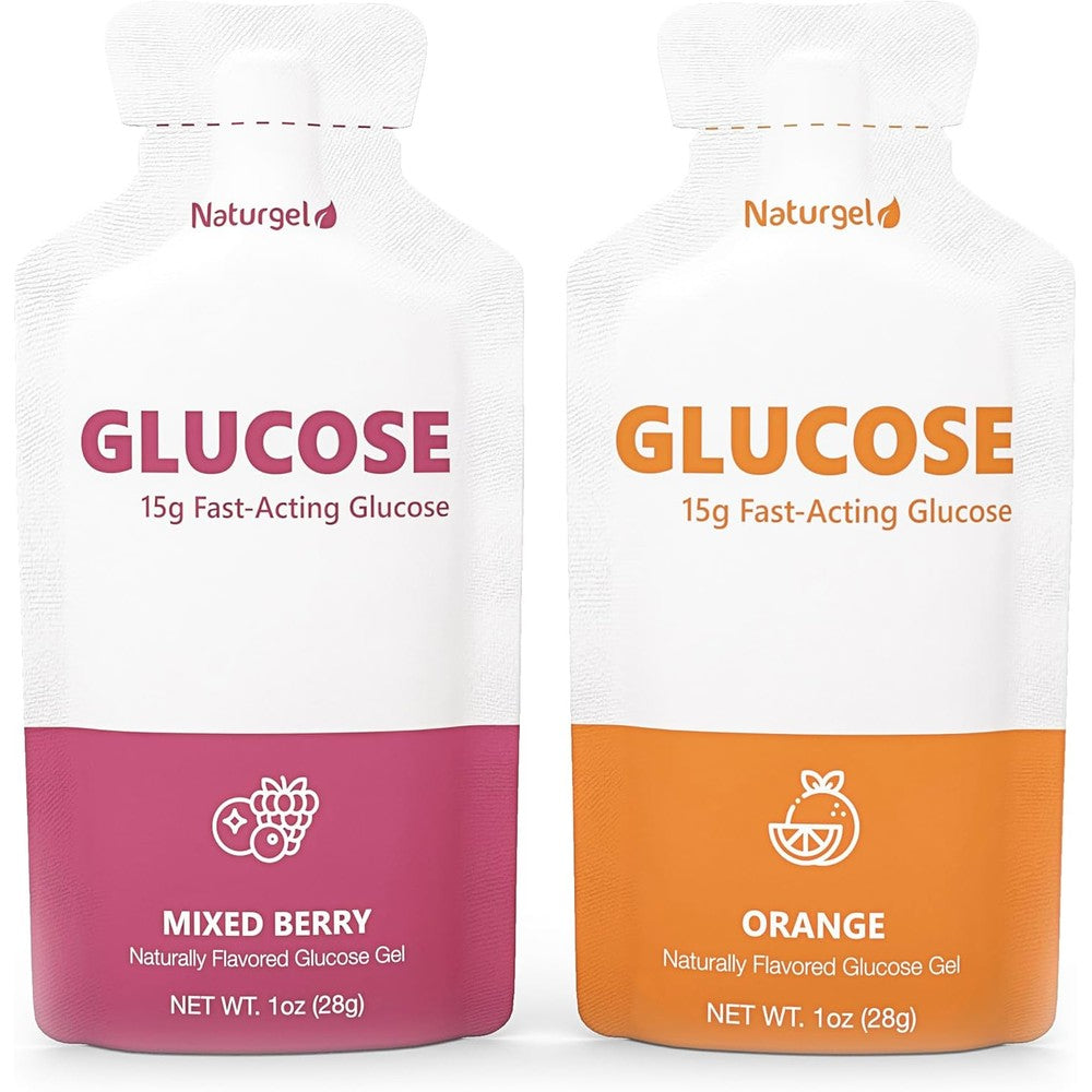 Hüma Chia Energy Gel Glucose Liquid Gel variety pack front view for diabetes care.