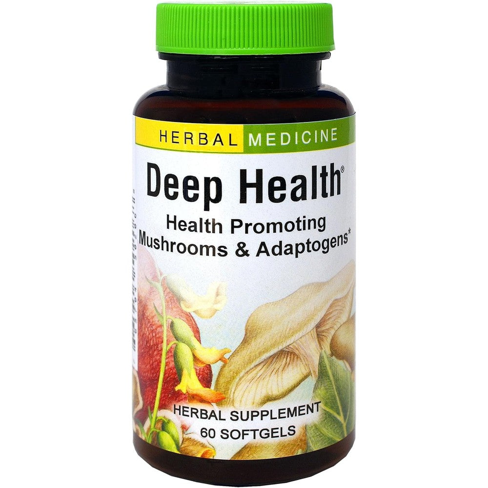 Herbs Etc. Deep Health - Daily Use Adaptogen Supplement - Aids Immune Health & Energy - with Reishi Mushroom - 60 Softgels (60 Servings)