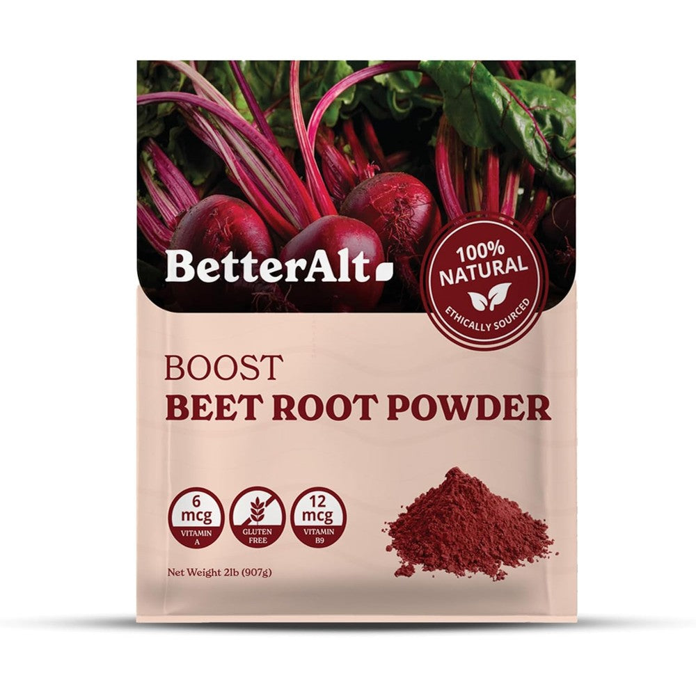 Better Alt Organic Beet Root Powder, USDA Certified - Nitric Oxide Supplement, Beet Juice Powder Superfood Beetroot Supplement, 225 Servings, 2 lb