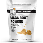 It's Just! Yellow Maca Root Powder 10 Ounce bag front view showing Peruvian superfood label.