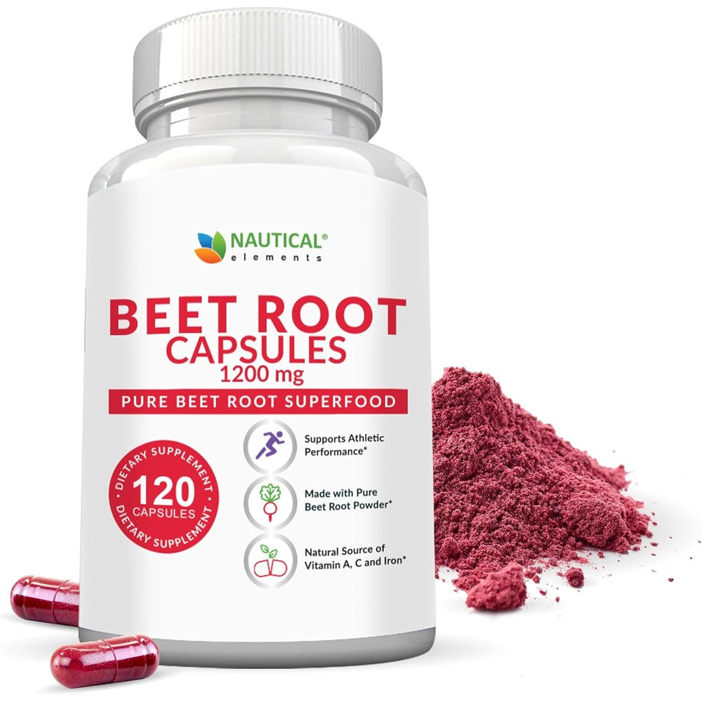 Nautical Elements Beet Root Capsules front view for blood pressure support