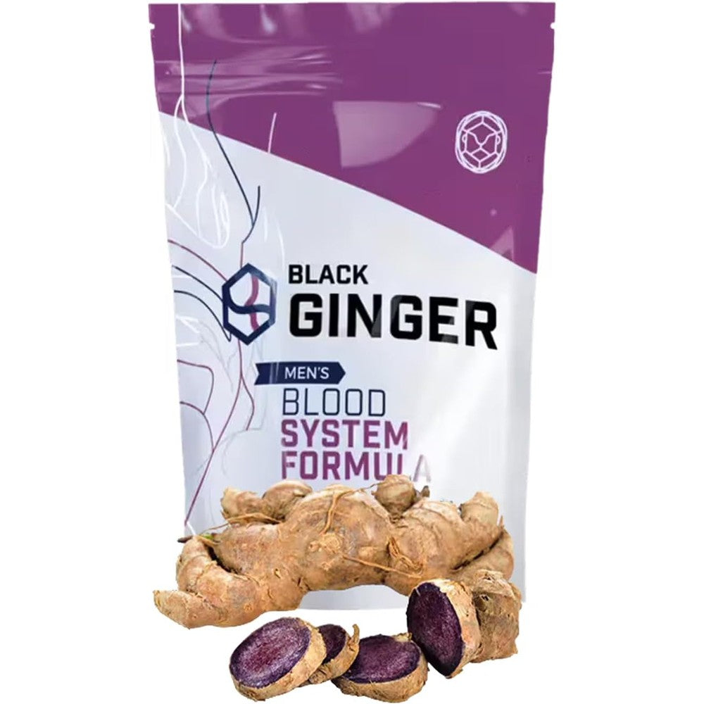 Anabolic Health Black Ginger powder bottle front view for circulatory health.
