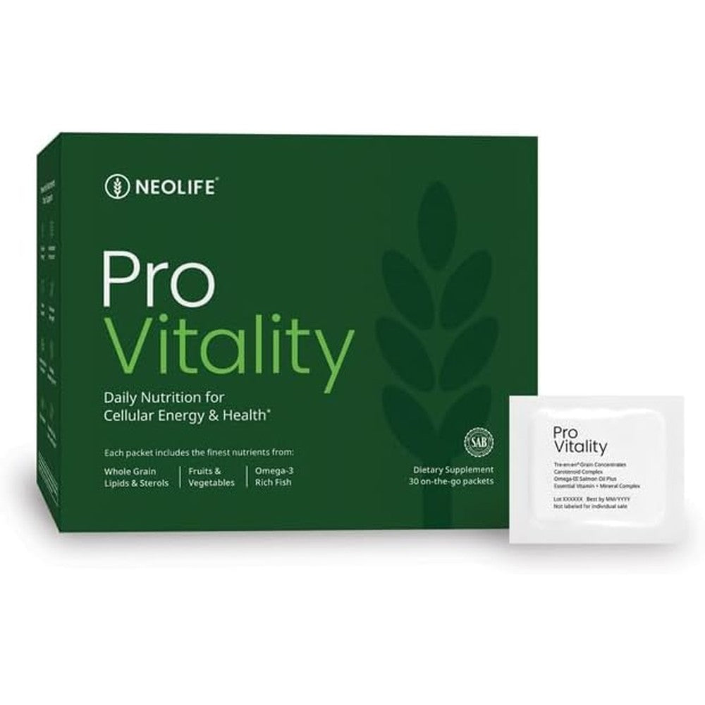 NeoLife Pro Vitality 30 Packets box front view showing cellular energy benefits.