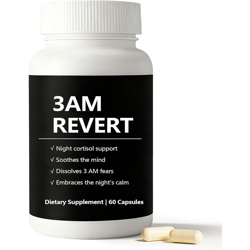SCEZROB Kleos Cortisol 3 AM Revert 60 capsules bottle front view for stress management.