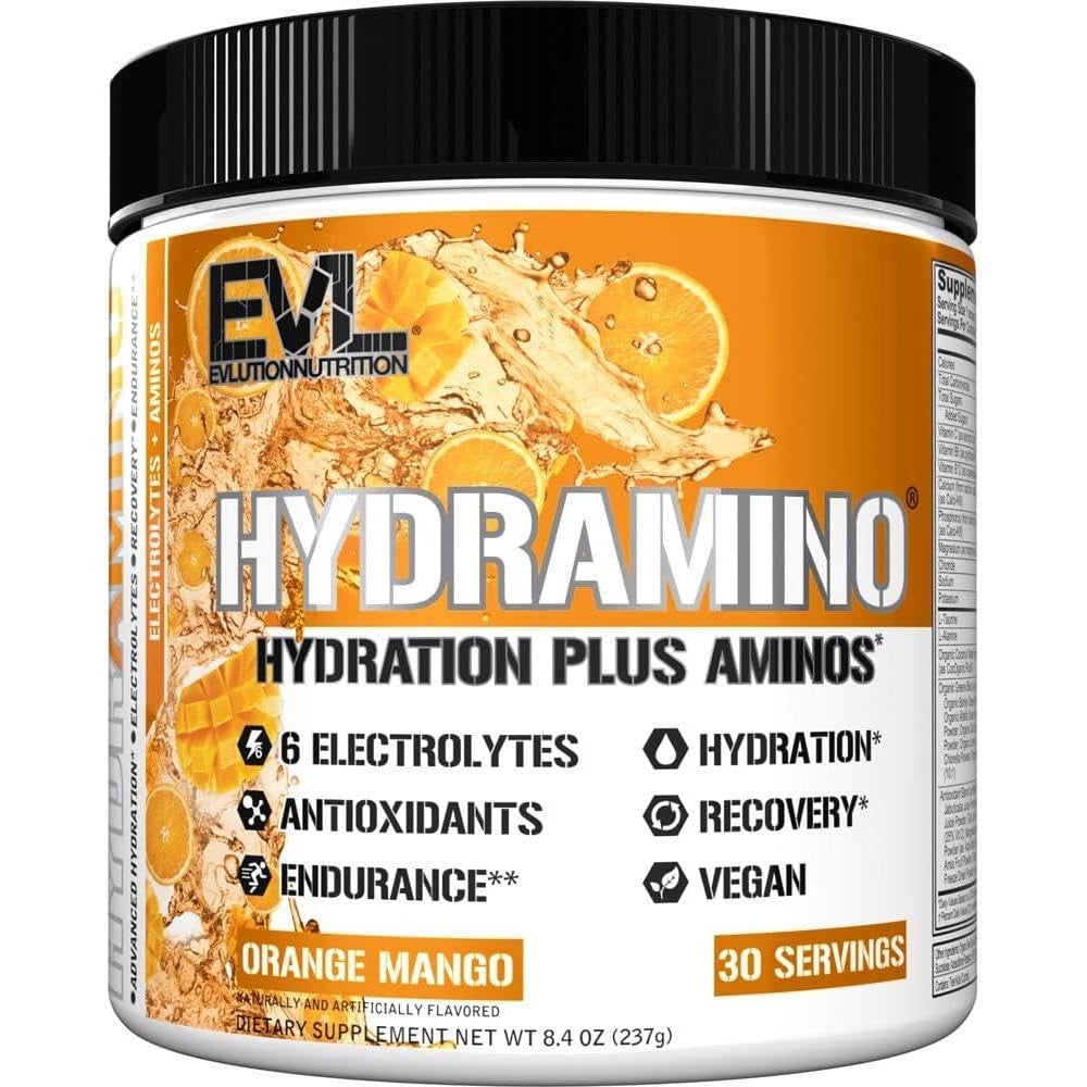 Evlution Nutrition Hydramino orange mango hydration multiplier 30 servings