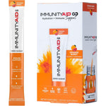 Lifeaid Immunityaid Go front view of orange burst flavored packaging.