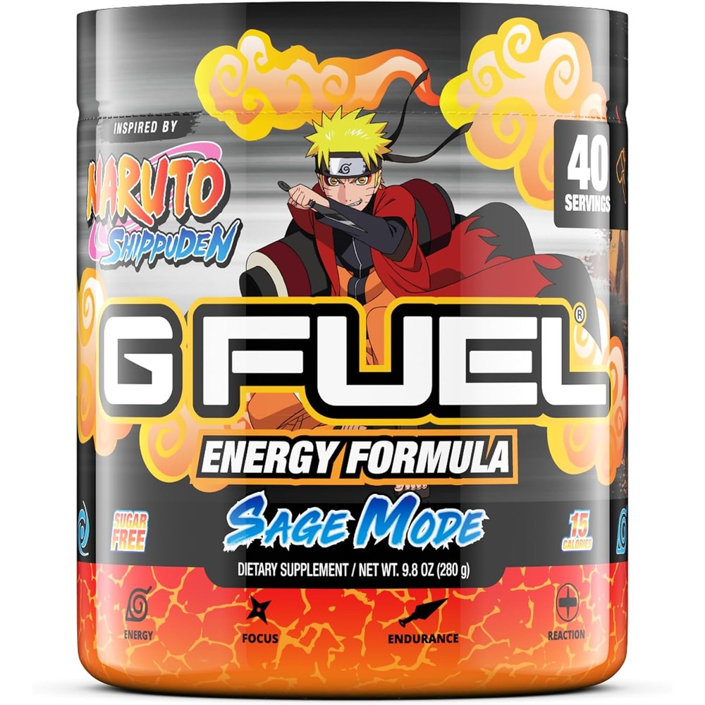 G Fuel Sage Mode energy drink powder pomelo white peach 40 servings tub