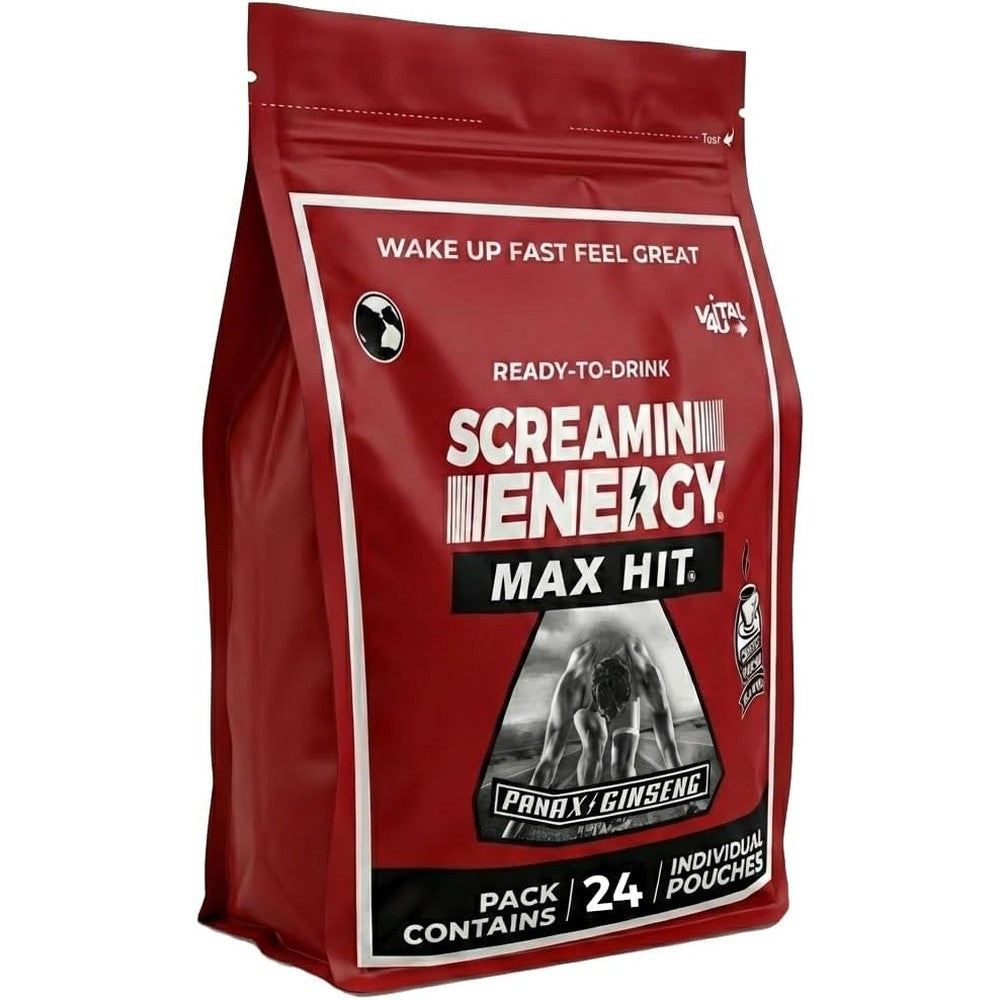 Vital 4U Screamin Energy Max Hit Coffee Mocha 24 count front packaging view