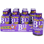 Stacker 2 Grape B12 Energy Shot 12 Pack front view focus booster