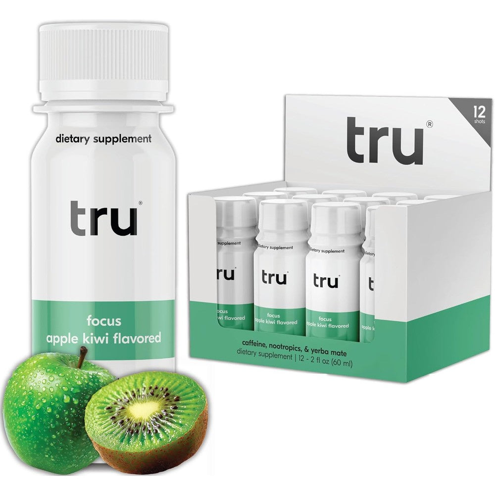 Tru Focus Shots 12 pack front view imported nootropic energy drink