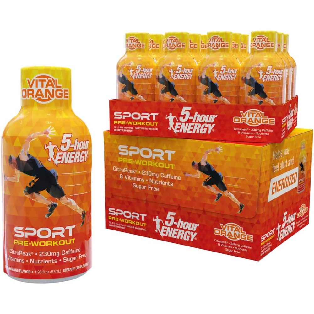 5-hour Energy Extra Strength Sport Shots front view pre-workout supplement