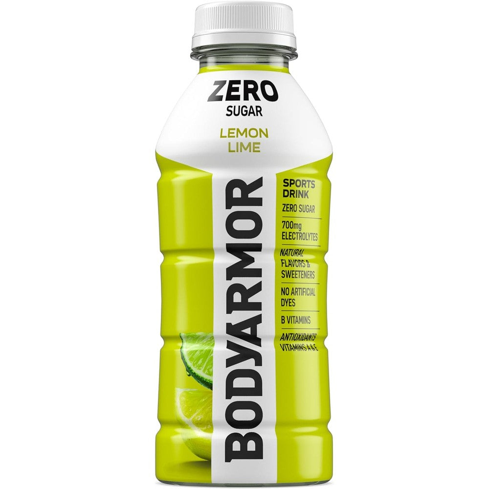 BODYARMOR Zero Sugar Lemon Lime Sports Drink front view bottle