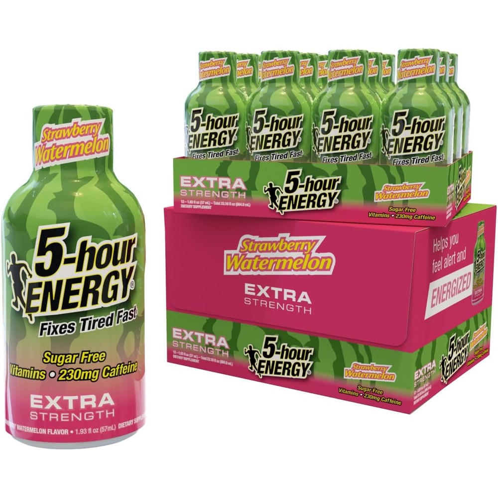 5-Hour Energy Extra Strength Strawberry Watermelon front view bulk pack