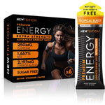 SAGA Surge Organic Energy Shots front view showing Peach Mango flavor labels.
