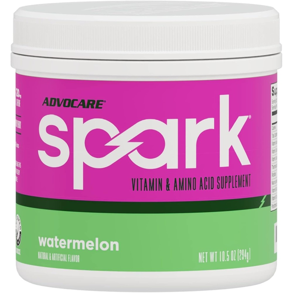 AdvoCare Spark Watermelon canister front view energy supplement