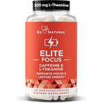 Eu Natural Elite Focus Caffeine and L-Theanine bottle front view for nootropic energy.