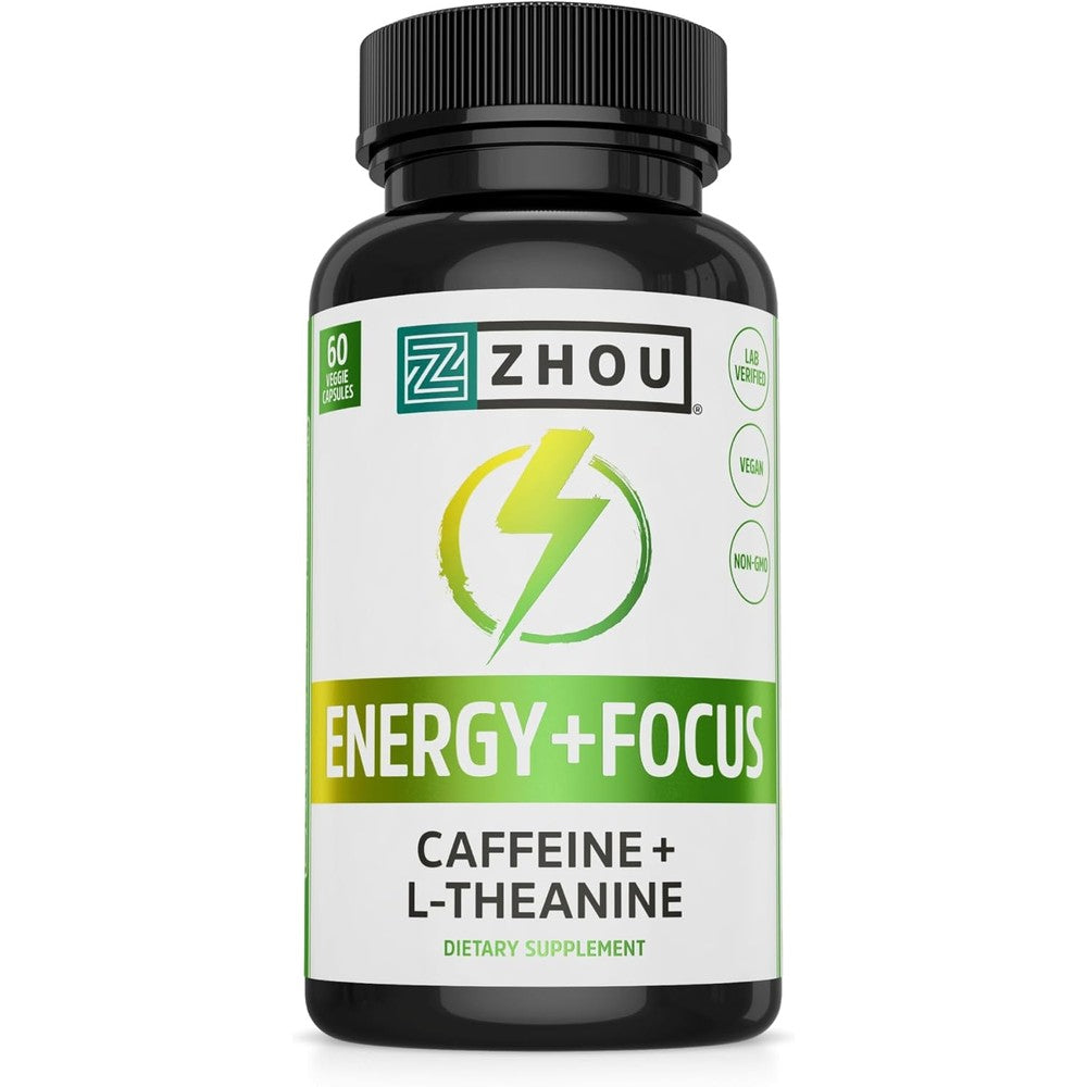 Zhou Energy Focus 60 capsules bottle front view showing 2:1 ratio formula