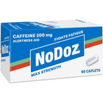 NoDoz 200mg Maximum Strength caffeine pills front bottle view for alertness.