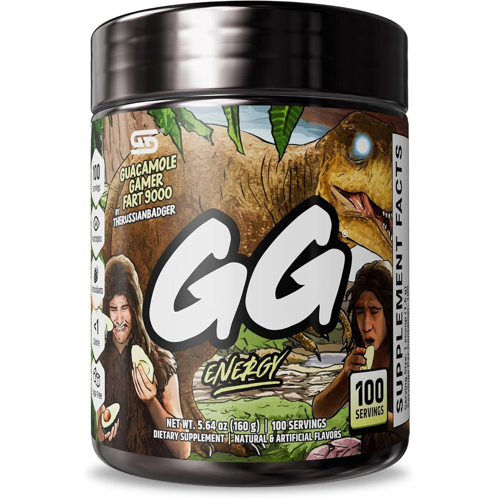 Gamer Supps GG Energy Guacamole Gamer Fart 9000 best caffeine free energy supplements