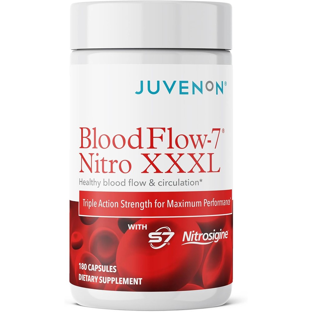 Juvenon BloodFlow 7 XXXL bottle front view nitric oxide booster