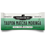 Thunderbird Real Food Bars Yaupon Matcha Moringa 12 count front view vegan energy snacks