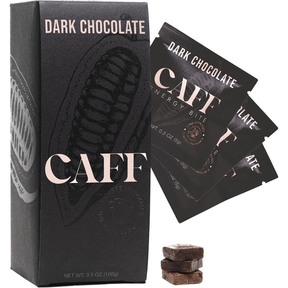 CAFF All Natural Energy Bites front packaging showing 20 count box
