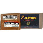 Z-Ration First Strike Energy Bars Variety Pack front view showing Apple and Chocolate wrappers.