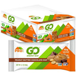 PROBAR GO Energy Bars Peanut Butter Chocolate Chip front view 12 count box